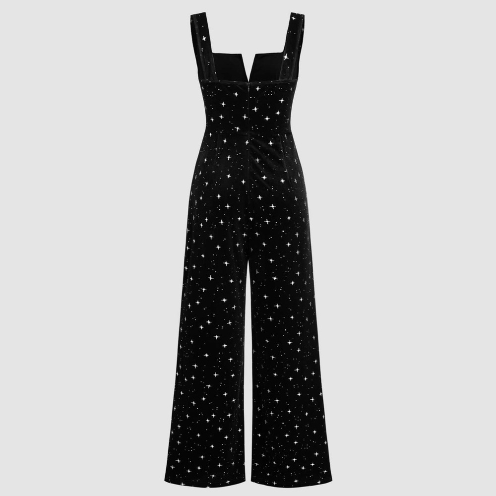 Cider Black Velvet Starry Night Jumpsuit 1XL - Picture 4 of 10